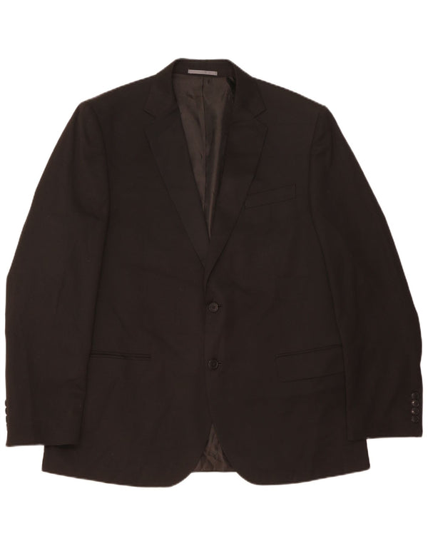 Marks & Spencer Męska marynarka zapinana na 2 guziki, UK 44 XL, czarny poliester