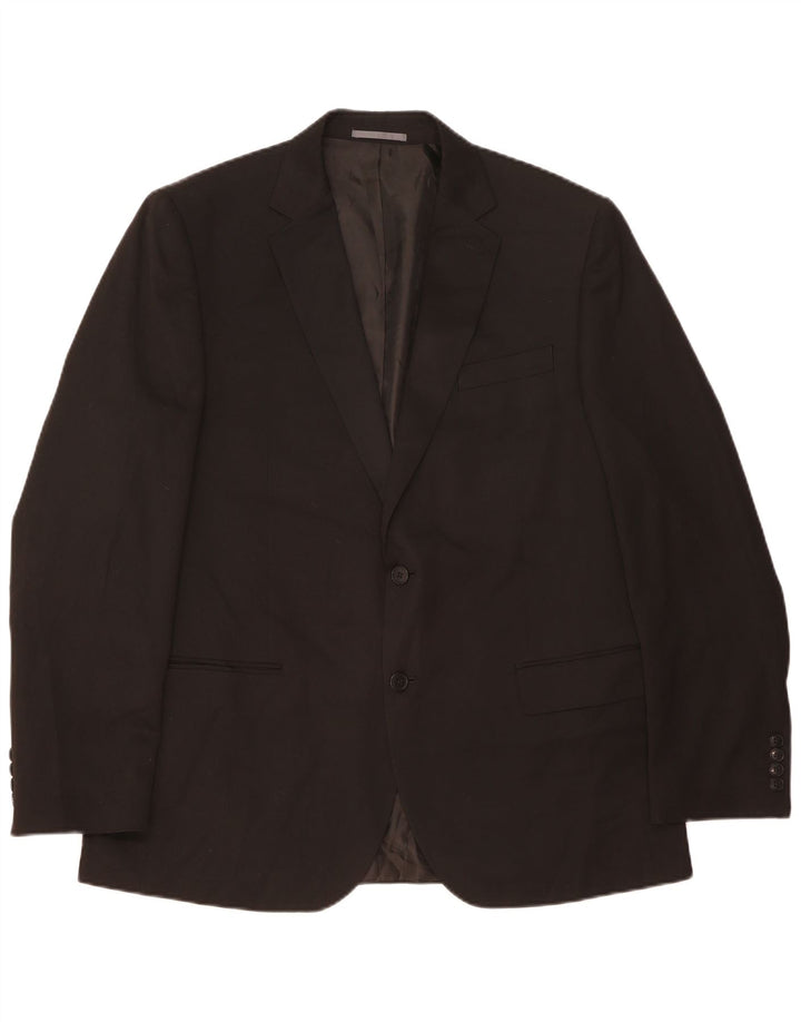 Marks & Spencer Męska marynarka zapinana na 2 guziki, UK 44 XL, czarny poliester
