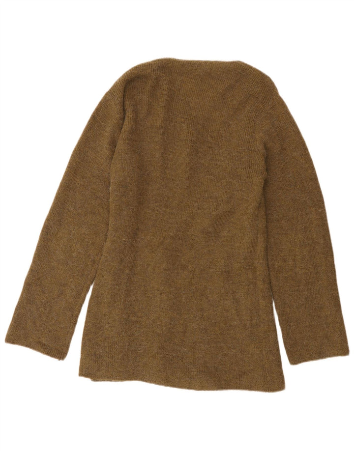 Damski sweter zawijany Zara UK 10, mały, khaki, poliamid
