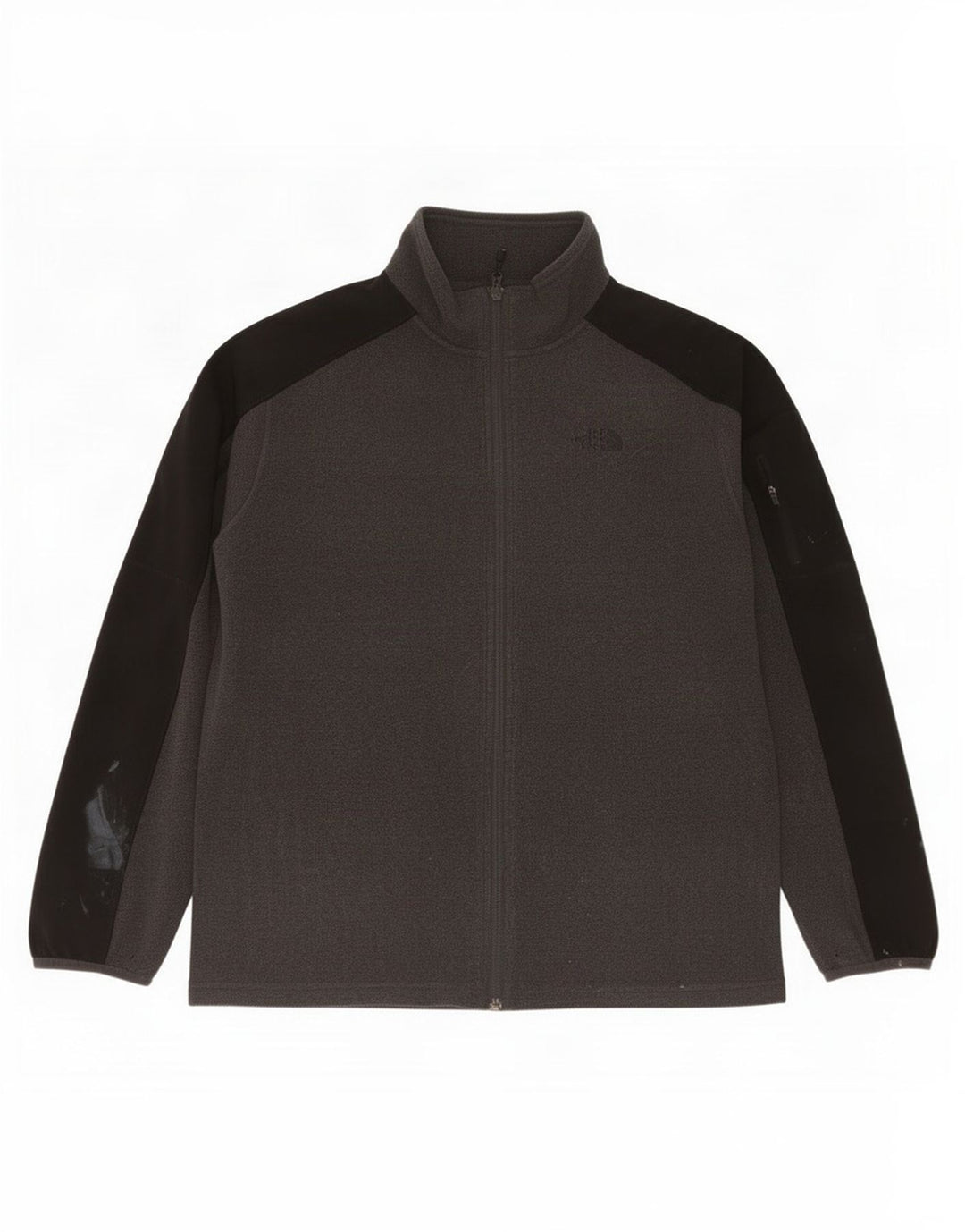 Męska kurtka polarowa The North Face UK 40, duża, szara, z blokami kolorów, z poliestru