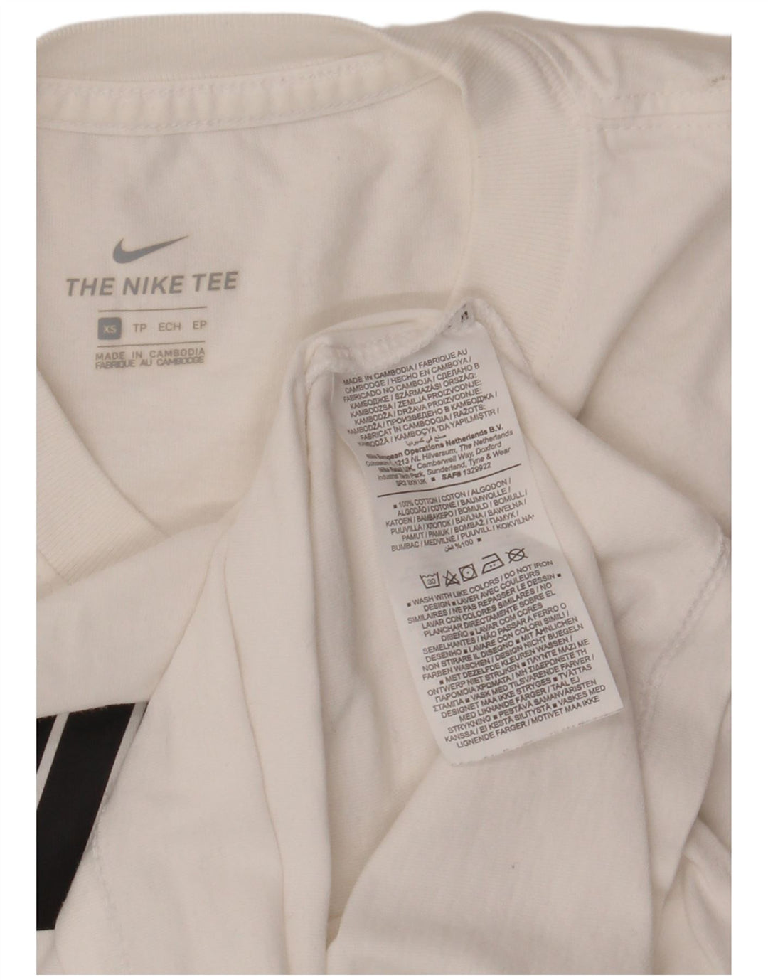 Damska koszulka z grafiką NIKE Top UK 6 XS, biała bawełna