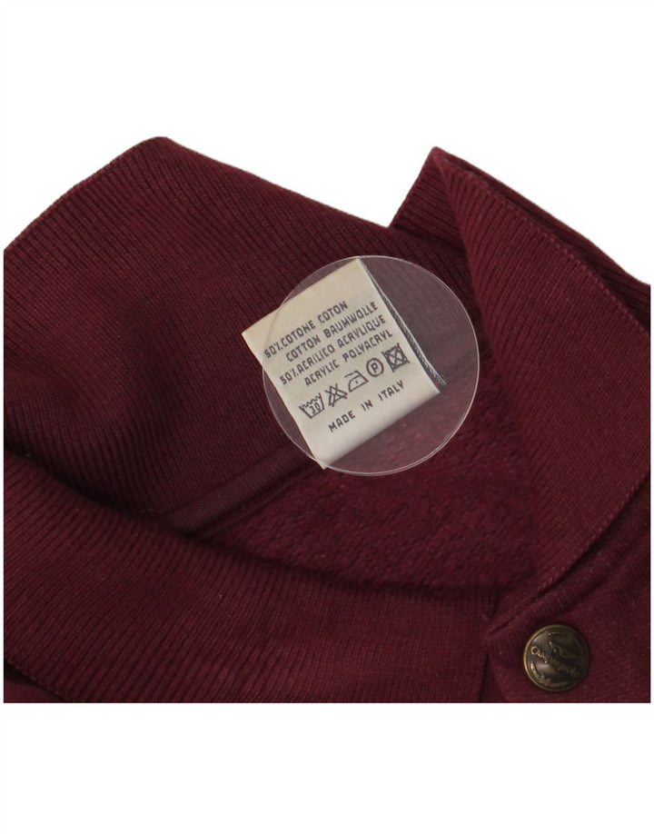 Męski sweter graficzny F.LLI Campagnolo UK 40, średni burgund