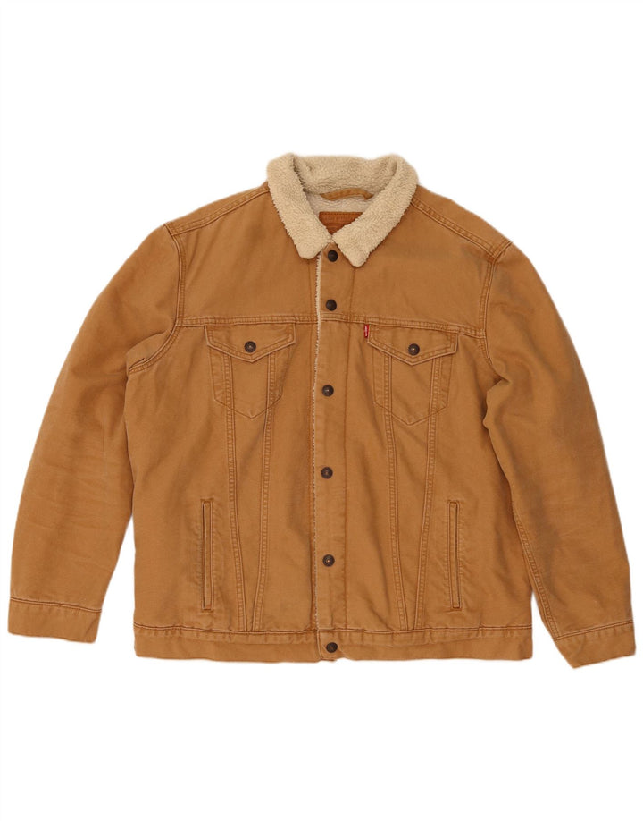 Kurtka męska Sherpa LEVI'S UK 44 2XL Brązowa bawełna