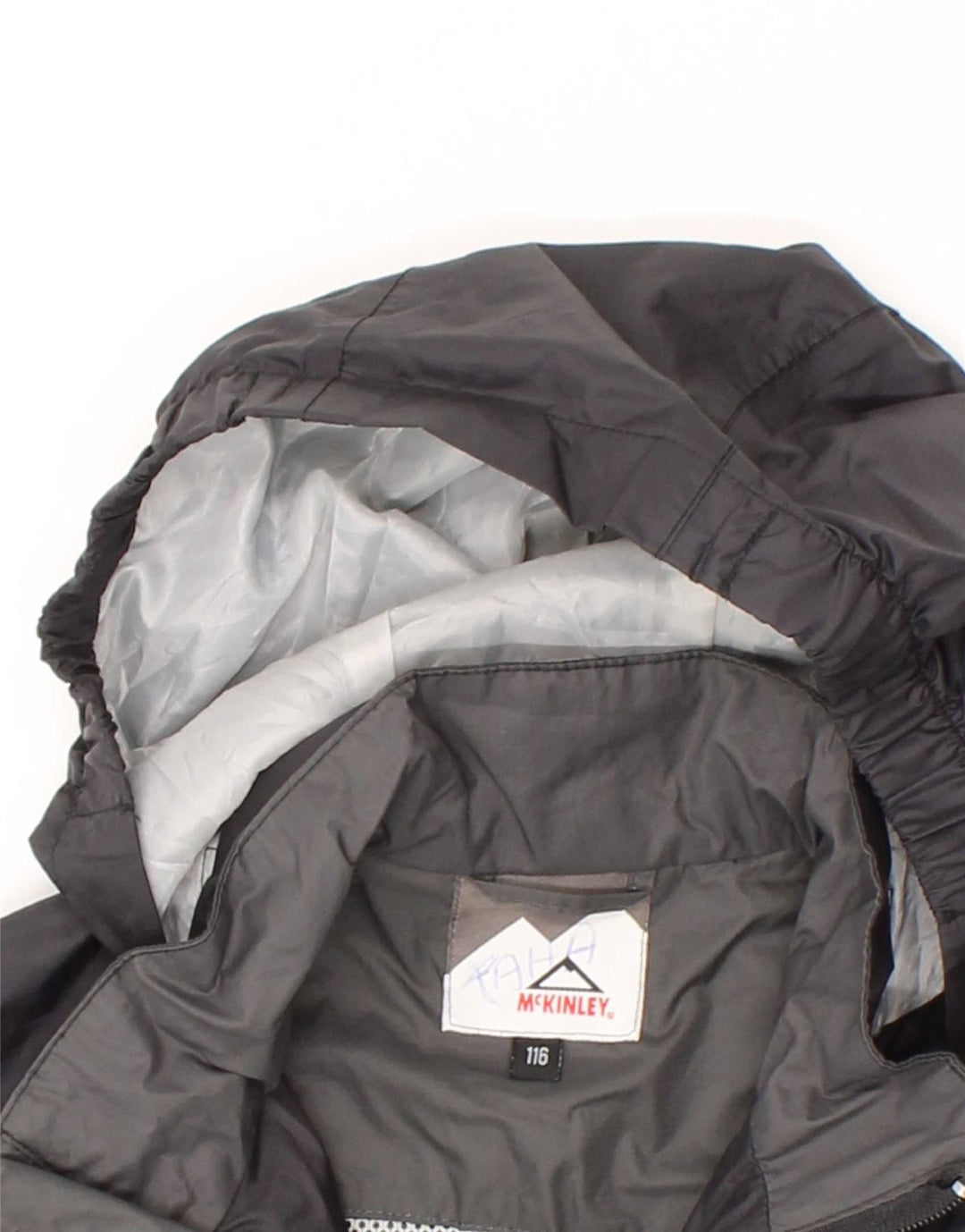 MCKINLEY Boys Hooded Rain Jacket 5-6 Years Black Colourblock Polyamide Vintage McKinley and Second-Hand McKinley from Messina Hembry 