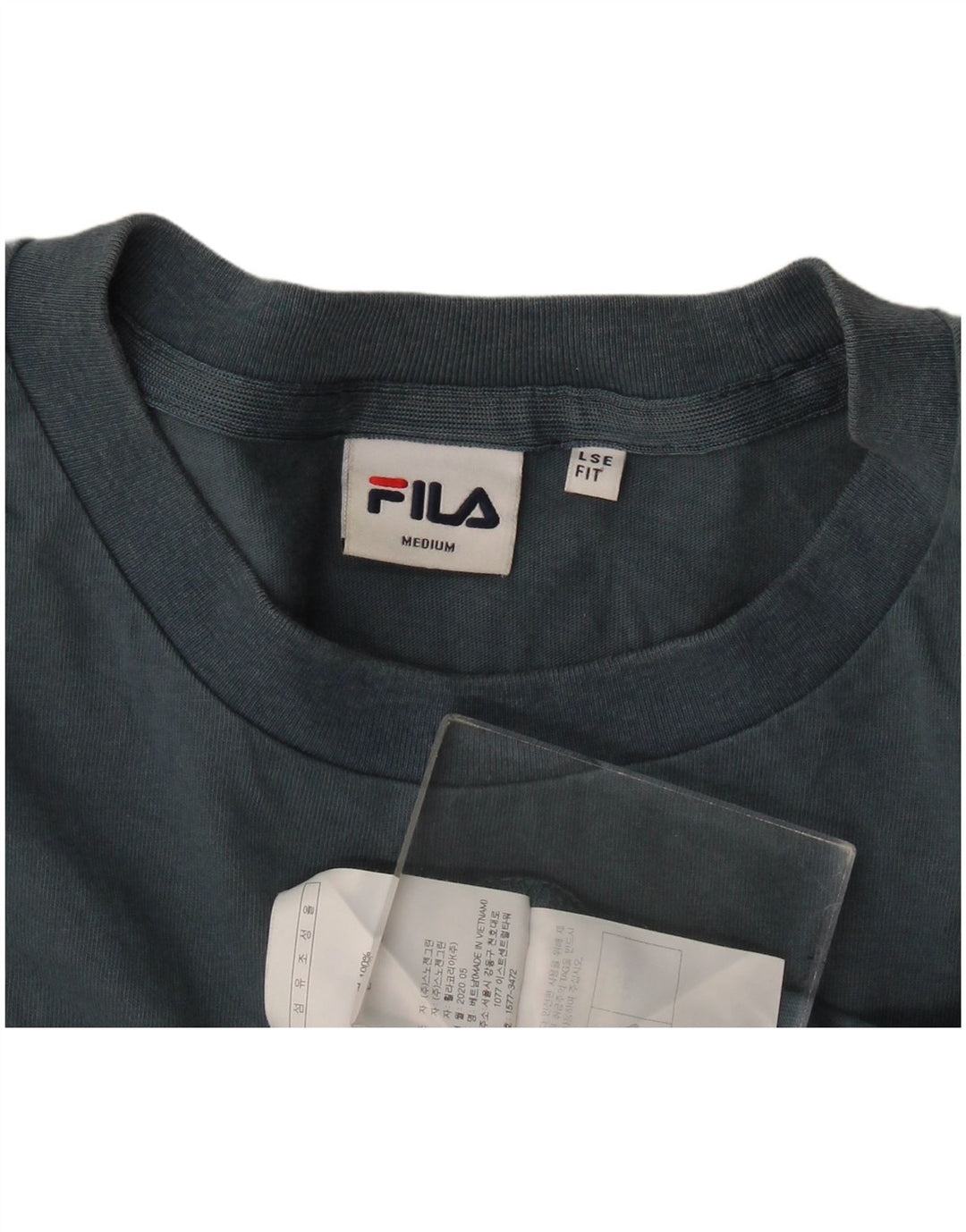 Męski T-shirt Fila o luźnym kroju z grafiką, średni niebieski