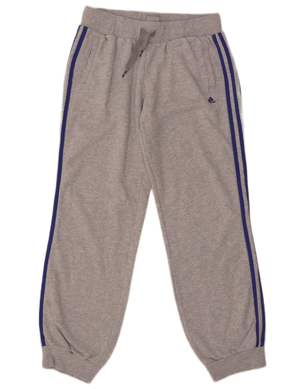Damskie spodnie dresowe Adidas Joggers UK 14 Średnioszare, bawełniane nakrapiane