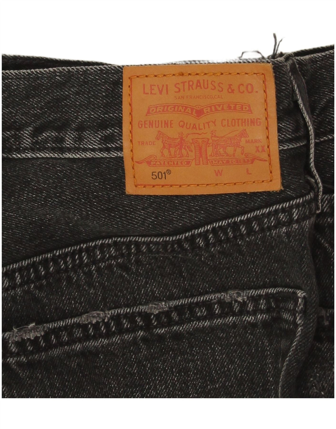 Damskie spodenki jeansowe Levi's 501 W28 Średnia czerń