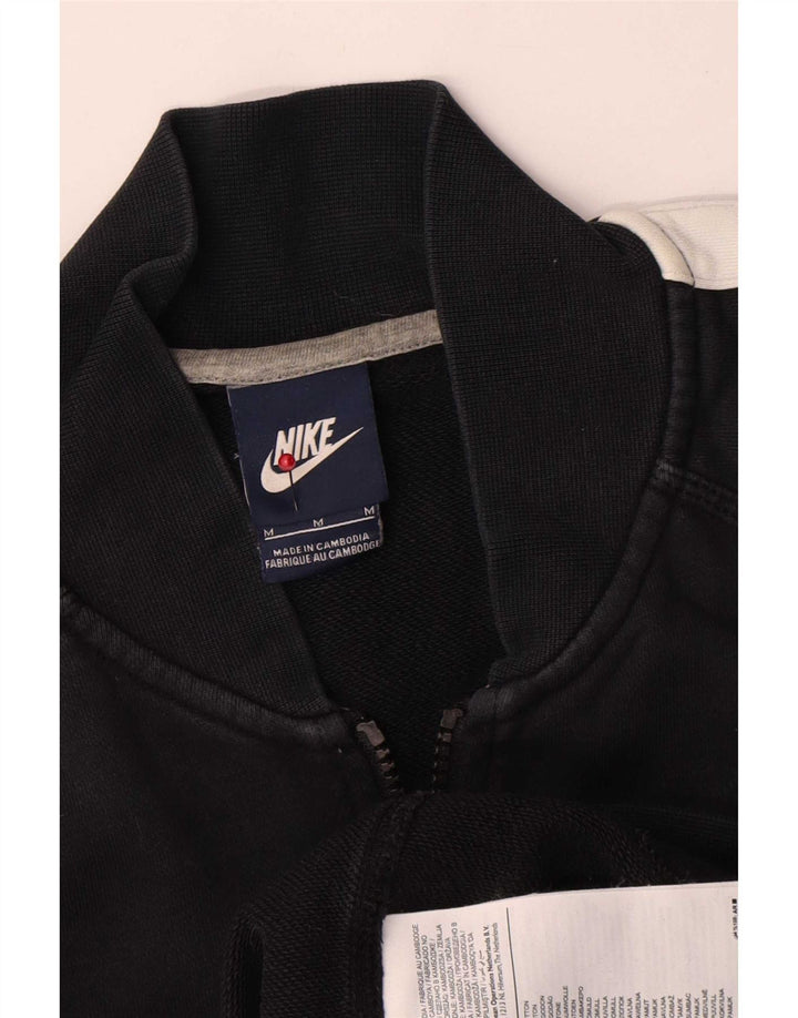 Męska kurtka dresowa Nike, średnia, czarna, bawełniana z blokami kolorów