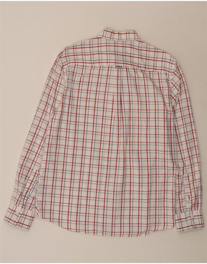 CREW CLOTHING Męska koszula o klasycznym kroju, duża, bawełniana w białą kratkę