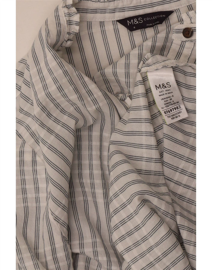 Marks & Spencer Damska bluza oversize UK 8 w małą białą kratkę