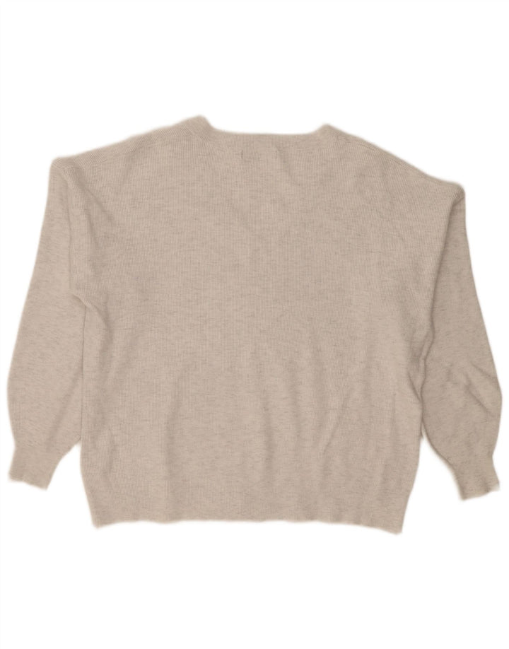 Marks & Spencer Damski sweter oversize z dekoltem w kształcie litery V, UK 18 XL, szary