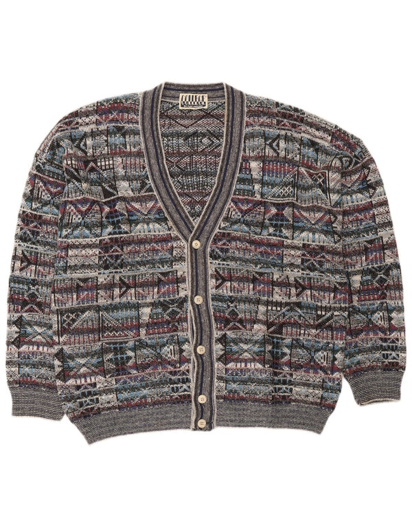 Męski sweter rozpinany College By Marcazzani IT 54 XL, wielokolorowy, retro