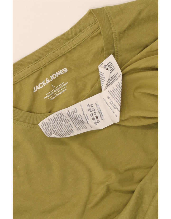 T-shirt męski Jack & Jones, duży, bawełniany khaki