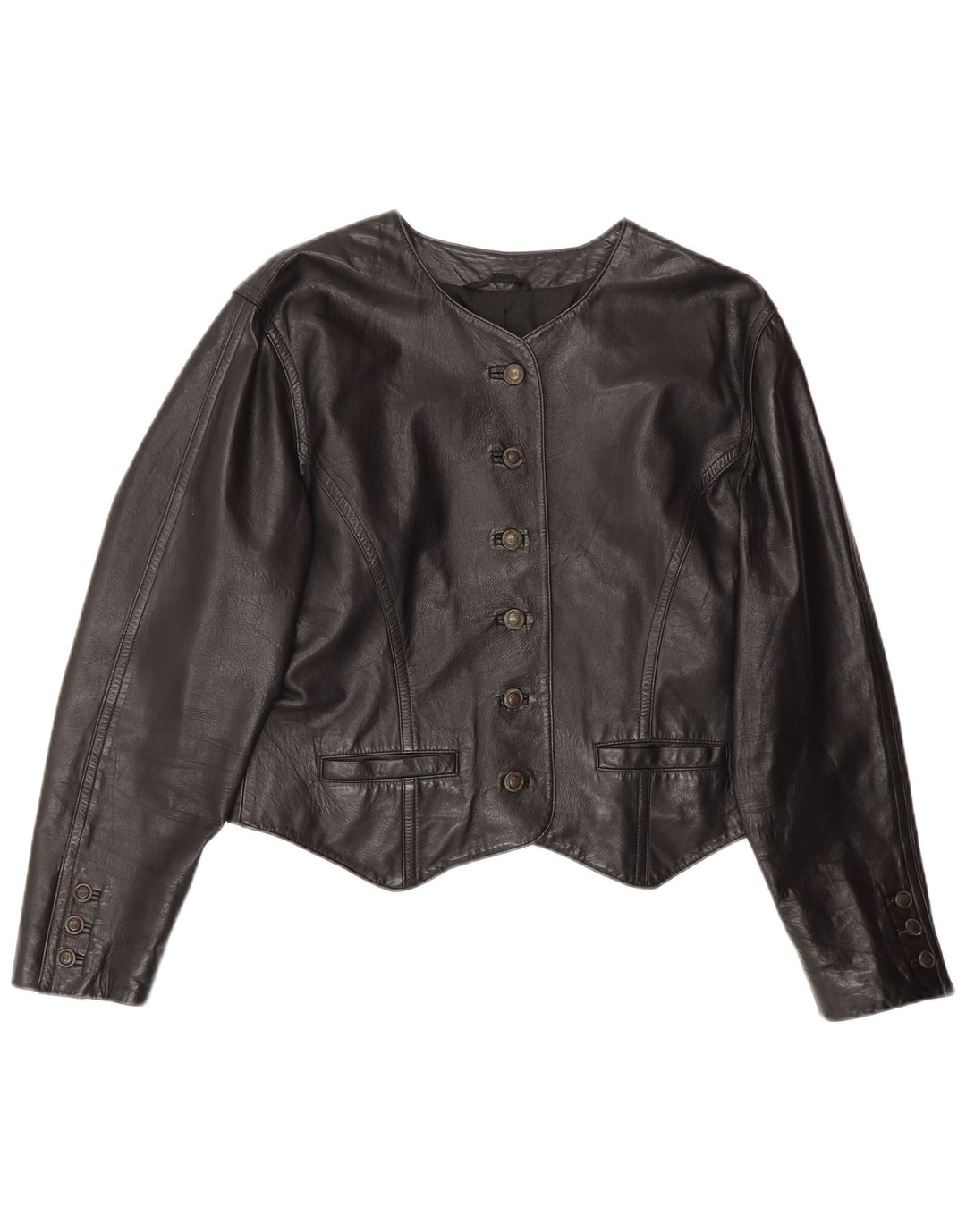 Kurtka damska BOGNER Crop Leather UK 14 Średnia Czarna