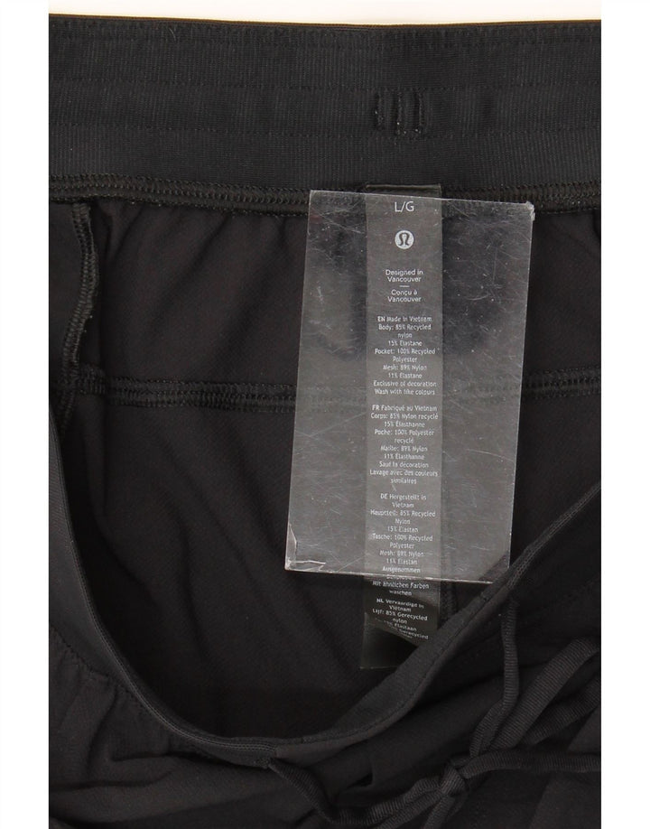 Damskie spodenki sportowe Lululemon, duże, czarne, nylonowe