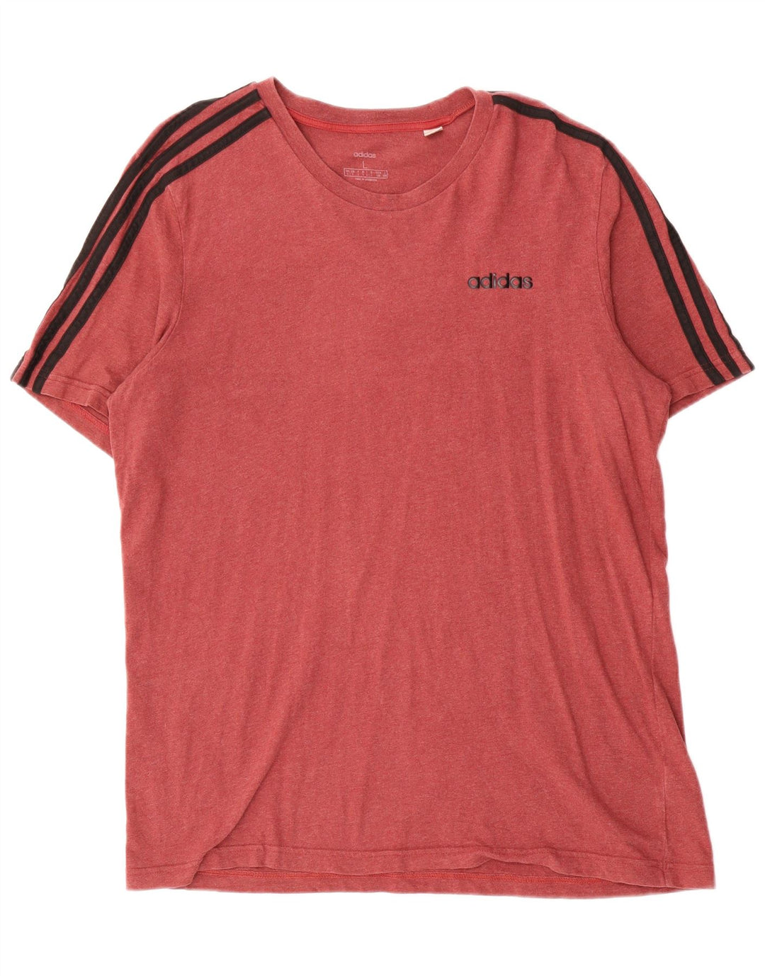 Adidas Męska Koszulka Top Duża Czerwona Bawełna