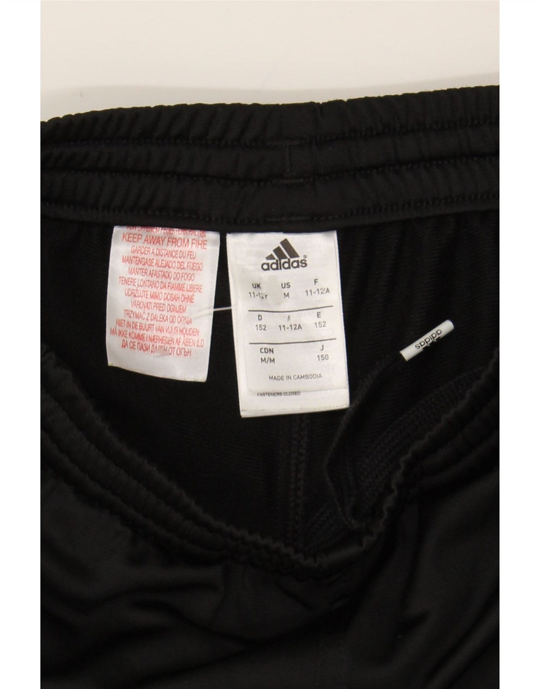 ADIDAS Boys Tracksuit Trousers Joggers 11-12 Years  Black Polyester Vintage Adidas and Second-Hand Adidas from Messina Hembry 