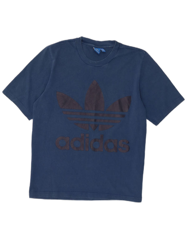Męska koszulka graficzna Adidas Top Medium Granatowa, bawełniana
