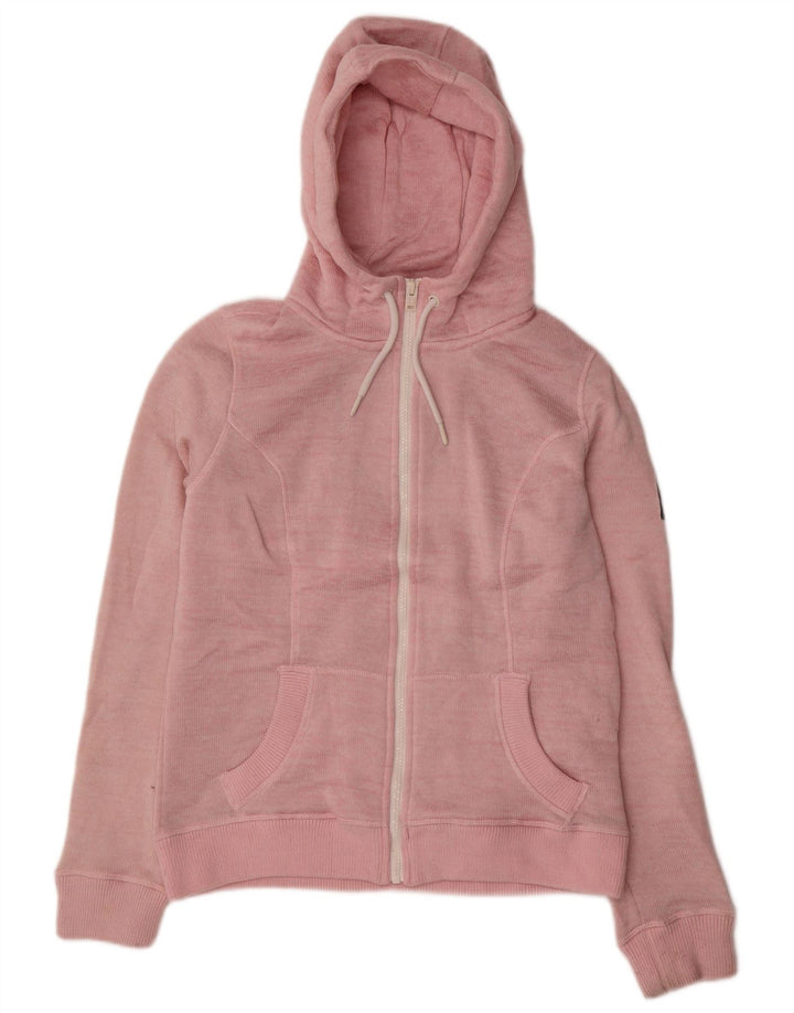Damski sweter z kapturem i zamkiem Superdry UK 16, duży, różowy poliester