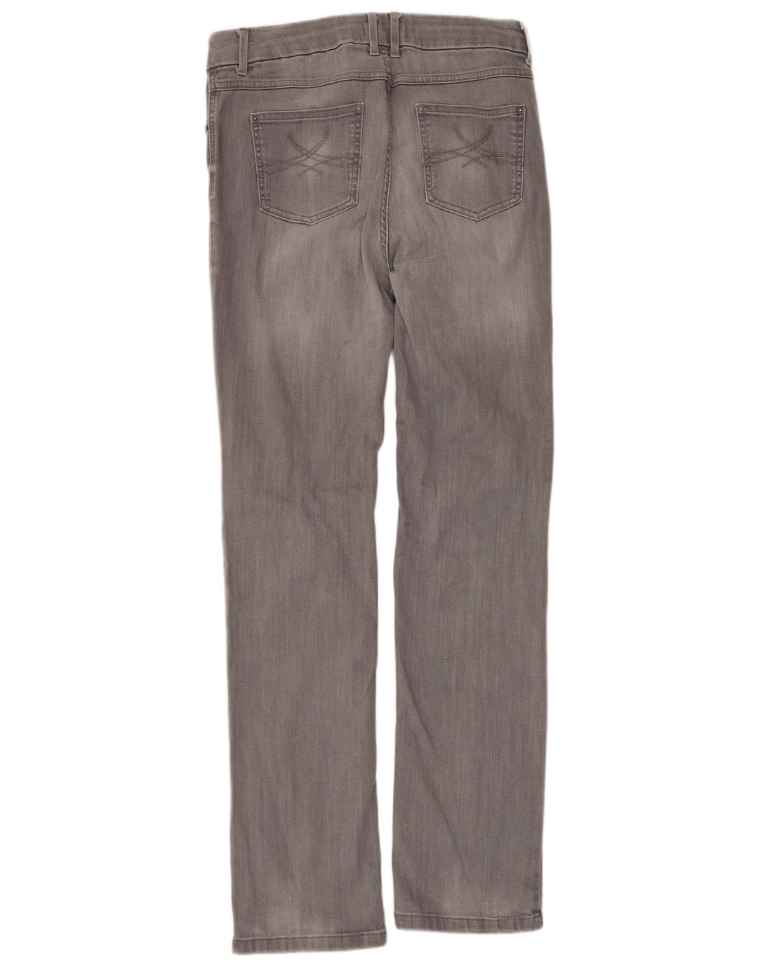 Marks & Spencer Damskie proste dżinsy UK 14 duże W32 L31 szara bawełna