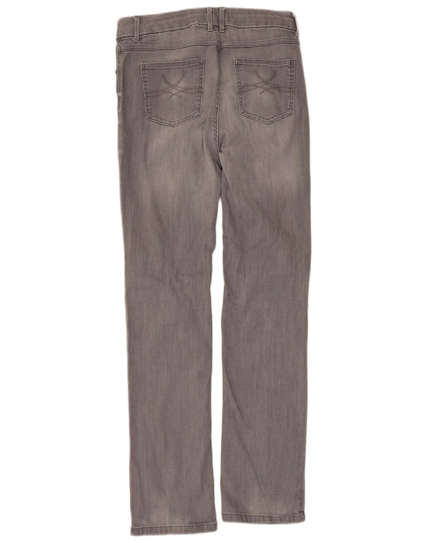 Marks & Spencer Damskie proste dżinsy UK 14 duże W32 L31 szara bawełna