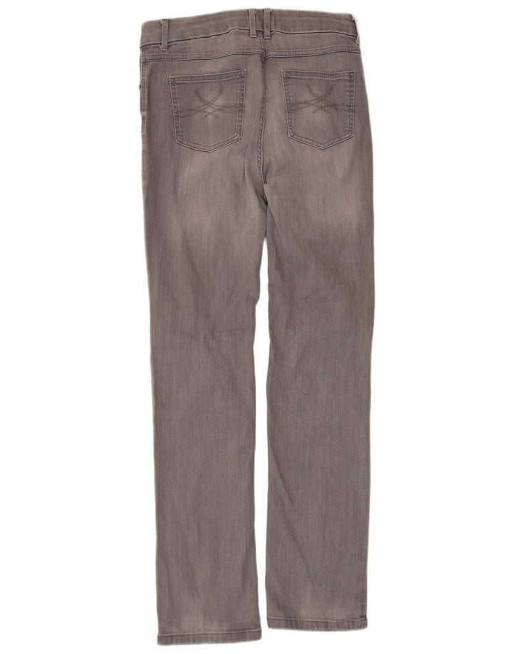 Marks & Spencer Damskie proste dżinsy UK 14 duże W32 L31 szara bawełna