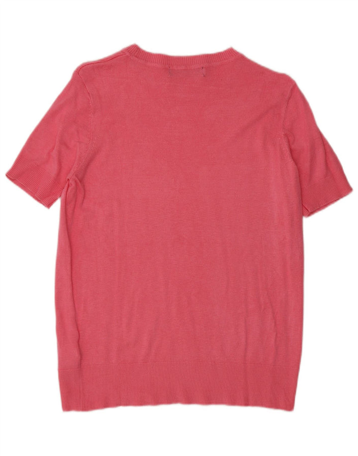 Marks & Spencer Damski sweter z dekoltem w łódkę, UK 8, mały, różowy