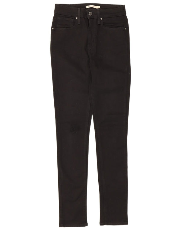 Damskie jeansy Levi's 721 z wysokim stanem W28 L30 Czarna bawełna