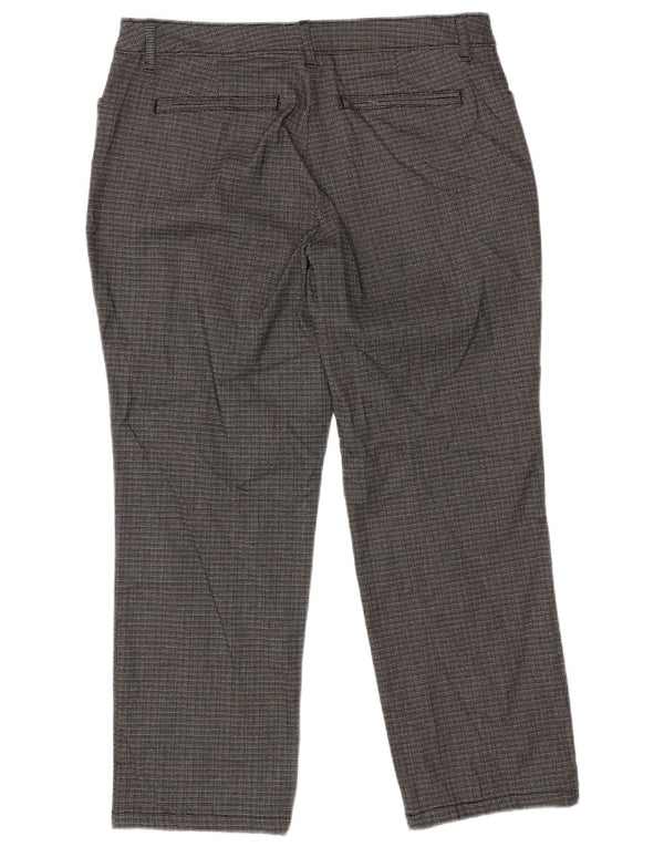 Damskie spodnie Lee o swobodnym kroju i średnim stanie US 14 XL W34 L26 Szara kratka