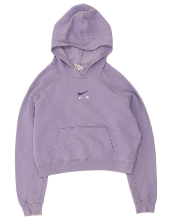 Dziewczęca bluza z kapturem Nike Crop Graphic 13-14 lat XL, fioletowa bawełna
