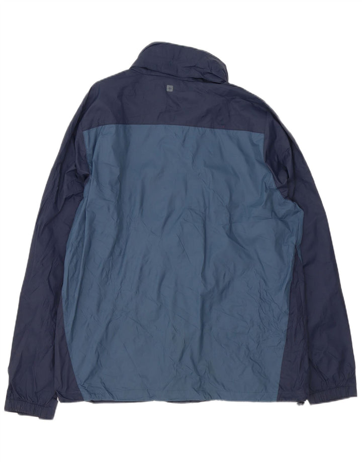 Męska kurtka przeciwdeszczowa MOUNTAIN WAREHOUSE UK 40, duża granatowa, z blokami kolorów