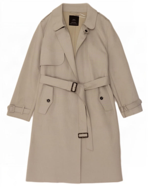 Damski trencz Zara UK 10 Small, szary, poliester