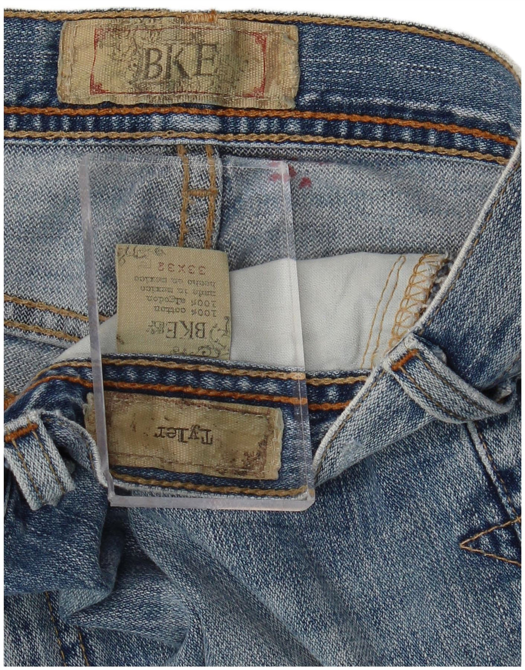 BKE Męskie dżinsy Bootcut Tyler W33 L32 Niebieskie bawełniane