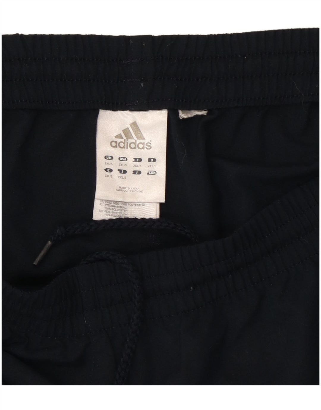 Męskie spodnie dresowe Adidas 2XL granatowe, poliestrowe
