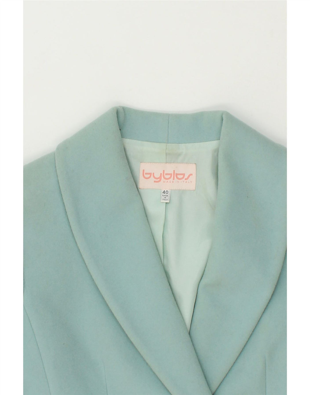 BYBLOS Womens Double Breasted Blazer Jacket IT 40 Small Blue Wool Vintage Byblos and Second-Hand Byblos from Messina Hembry 