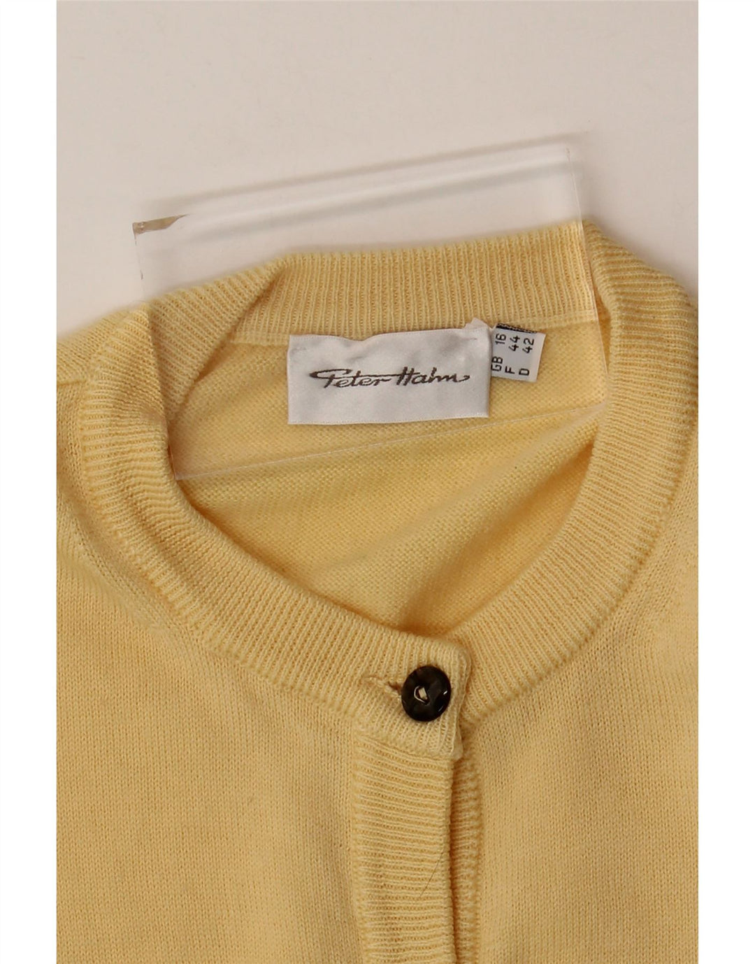 Sweter damski Peter Hahn UK 16, duży, żółty