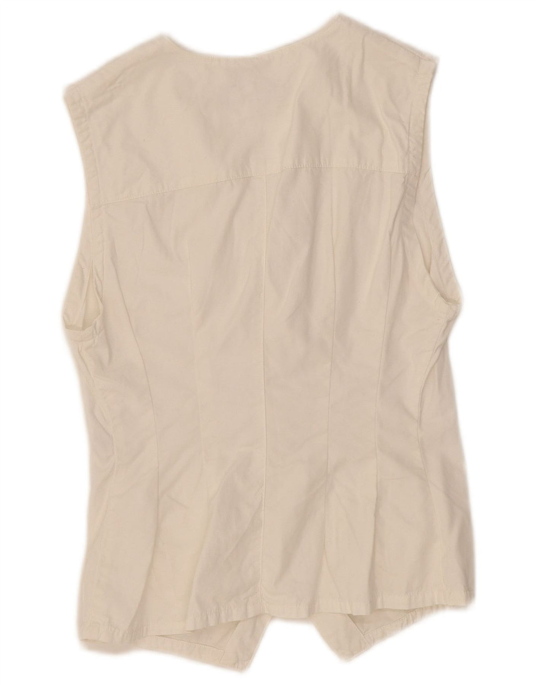 RENE LEZARD Kamizelka damska UK 12 Średnia biała bawełna