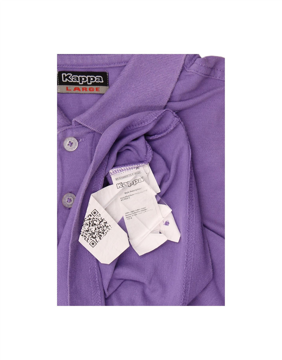 KAPPA Mens Polo Shirt Large Purple Cotton