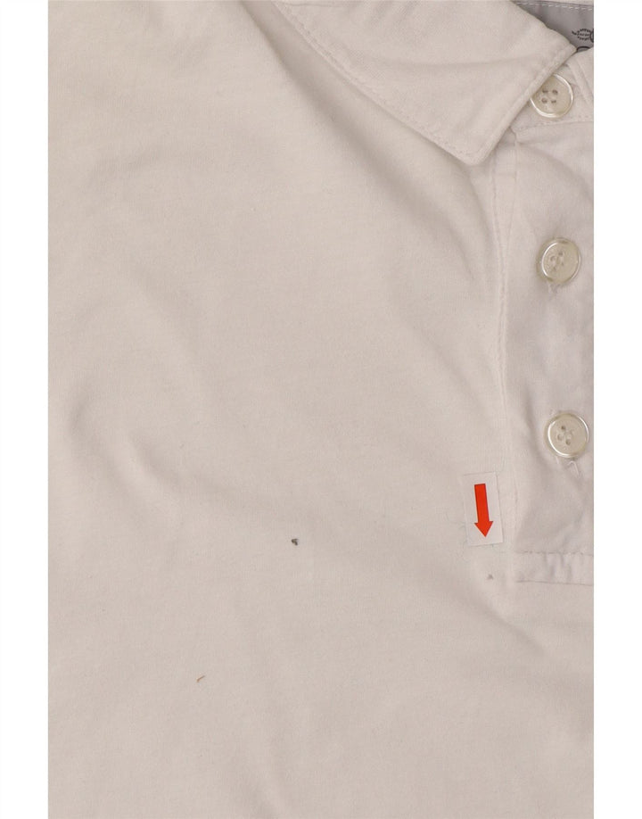 LES COPAINS Mens Polo Shirt XL White Cotton Vintage Les Copains and Second-Hand Les Copains from Messina Hembry 