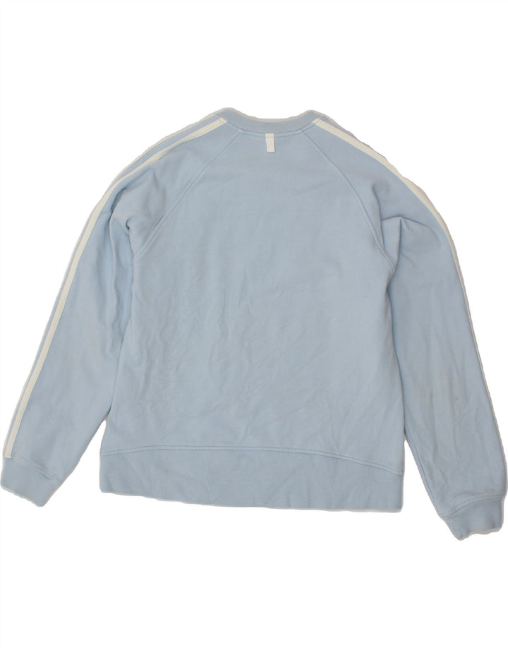 ADIDAS Womens Sweatshirt Jumper UK 12 Medium  Blue Cotton Vintage Adidas and Second-Hand Adidas from Messina Hembry 