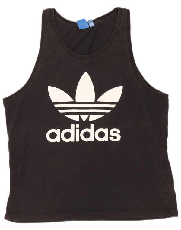 Damska kamizelka graficzna Adidas Top UK 16, duża, czarna bawełna