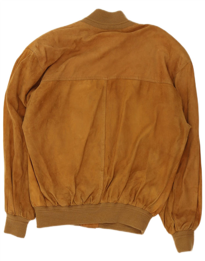 Vintage męska zamszowa kurtka bomber UK 38 średni beż
