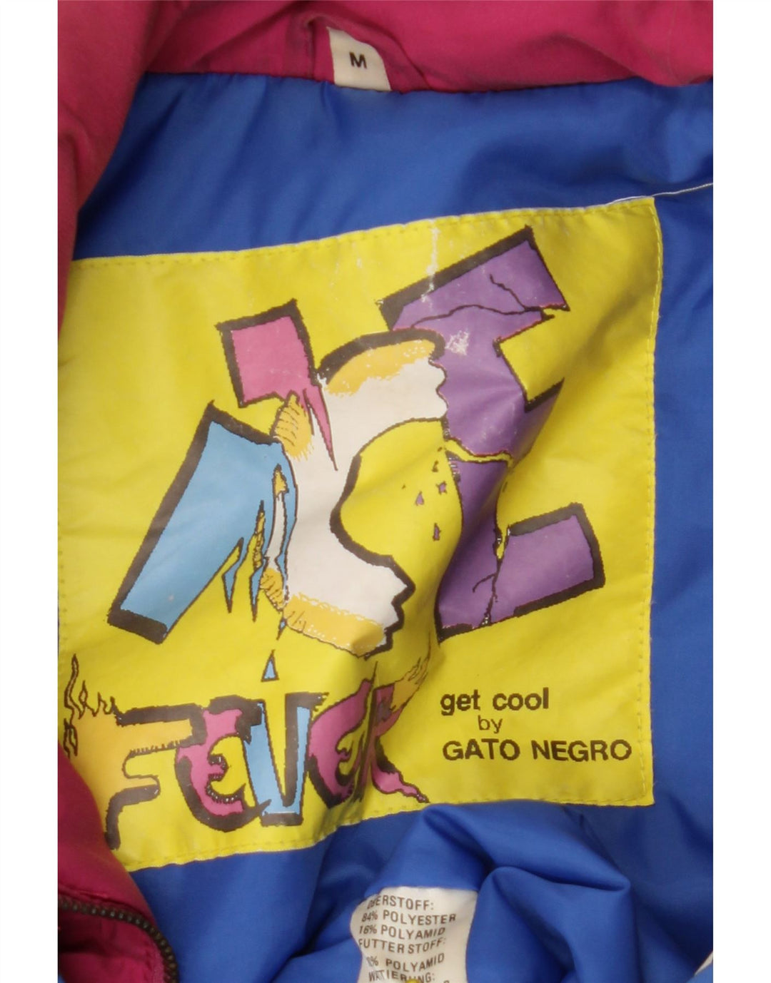 Męska kurtka Anorak FEVER UK 38, poliester w kolorze średniego błękitu