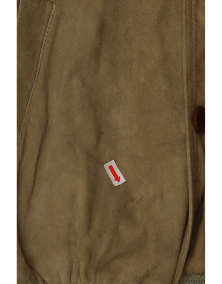 Męska zamszowa kurtka bomberka VINTAGE IT 48 średni beż