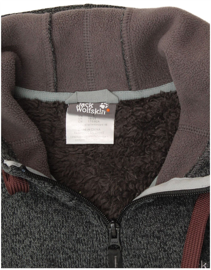 Damski sweter z kapturem Jack Wolfskin, UK 18/20 XL, szary, nakrapiany poliester