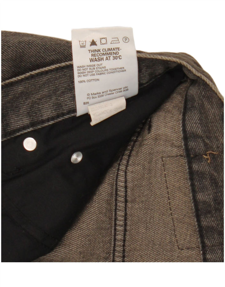 Marks & Spencer Męskie niebieskie dżinsy Harbour Straight W34 L26 Szara bawełna