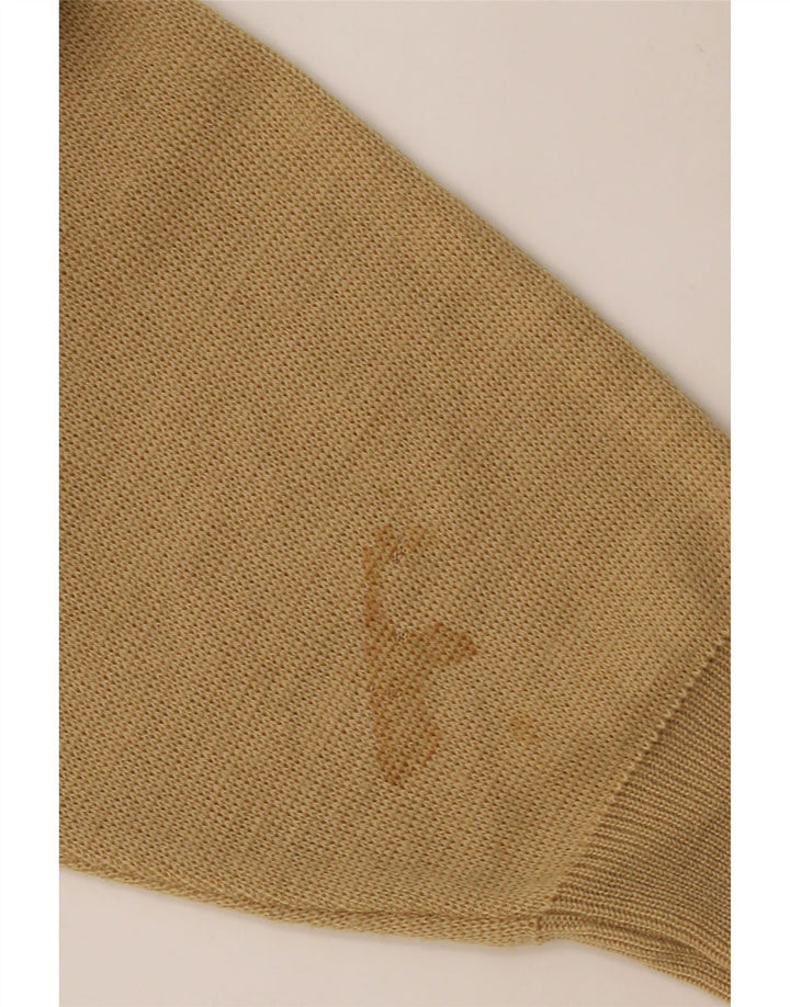 GABICCI Męski sweter z okrągłym dekoltem XL, beżowy Argyle/diamentowa wełna