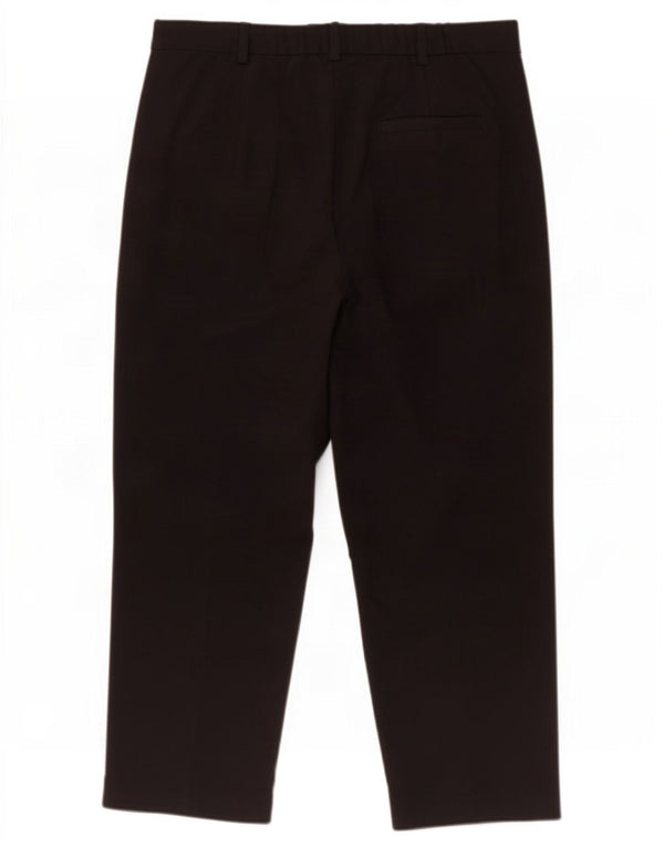 Marks & Spencer Damskie spodnie capri z wysokim stanem UK 14, duże, W32 L23, czarne