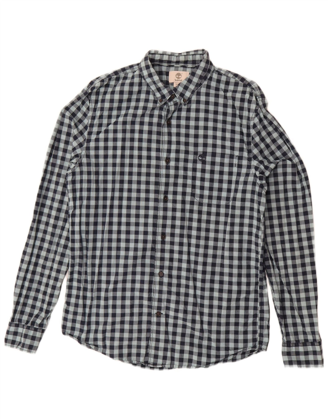 Koszula męska Timberland Slim Fit, średnia, granatowa bawełna w kratkę