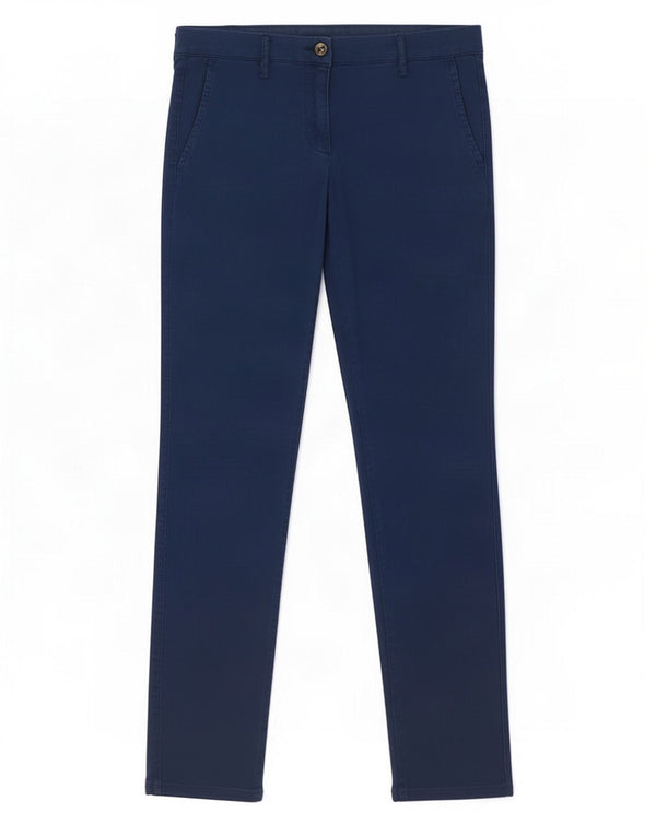 Kappa Womens Perfect Fit Slim Chino Trousers IT 42 Medium W30 L29 Blue